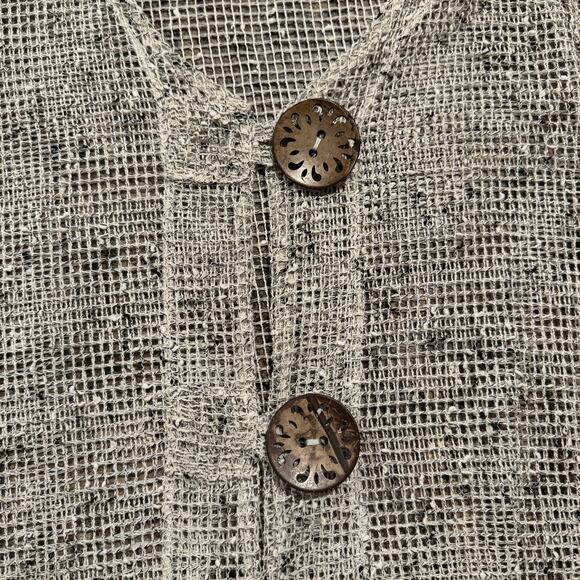 Hailey Lyn Cardigan Boho Cottage Beach Coastal Grandma Nautical Open Knit XL - Picture 4 of 7